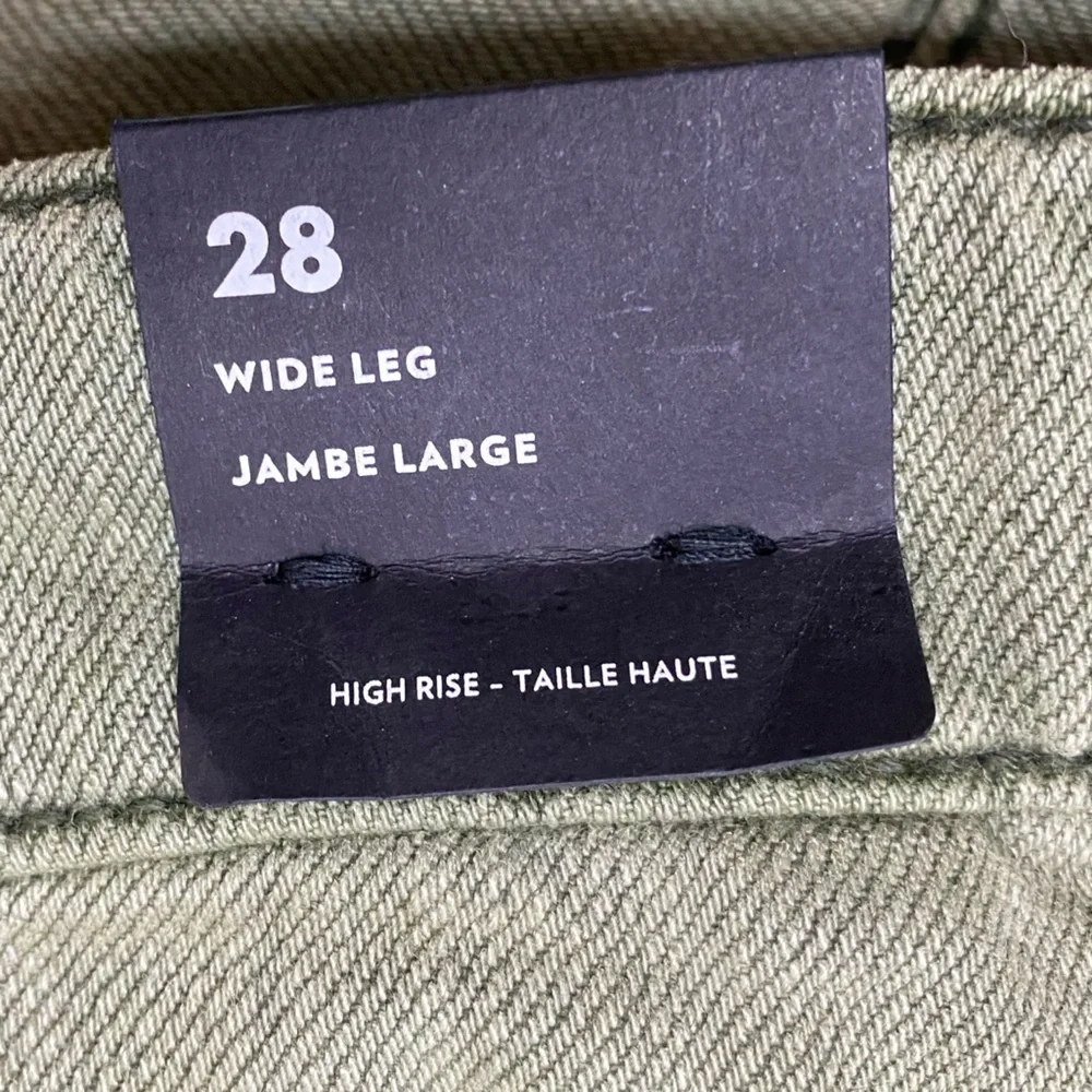 Reitmans Olive Green High Rise Wide Leg Pants Lyocell Linen Cotton Pants 28 NWT - Picture 4 of 15